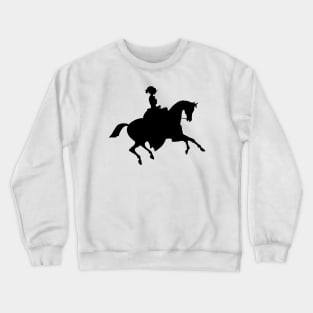 Vintage horse, Rider lady silhouette, Vintage woman Riding A Horse, Crewneck Sweatshirt